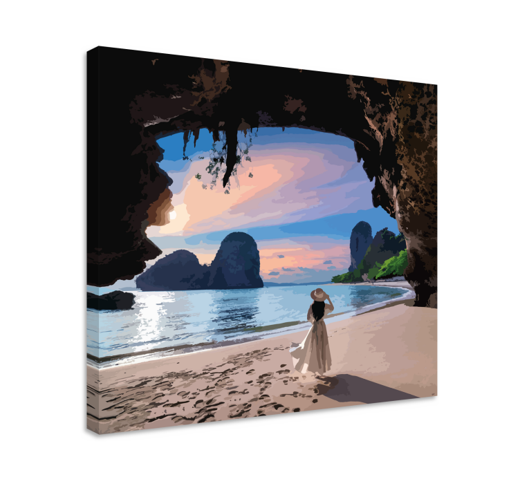 Canvas landschap kust serene uitzicht - TenStickers