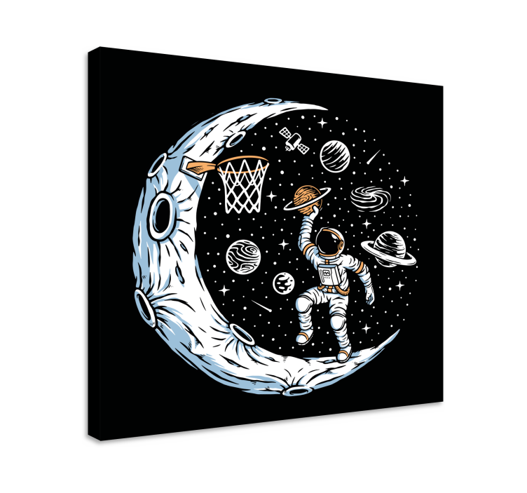 Maan basketbal dunk videogame canvas - TenStickers