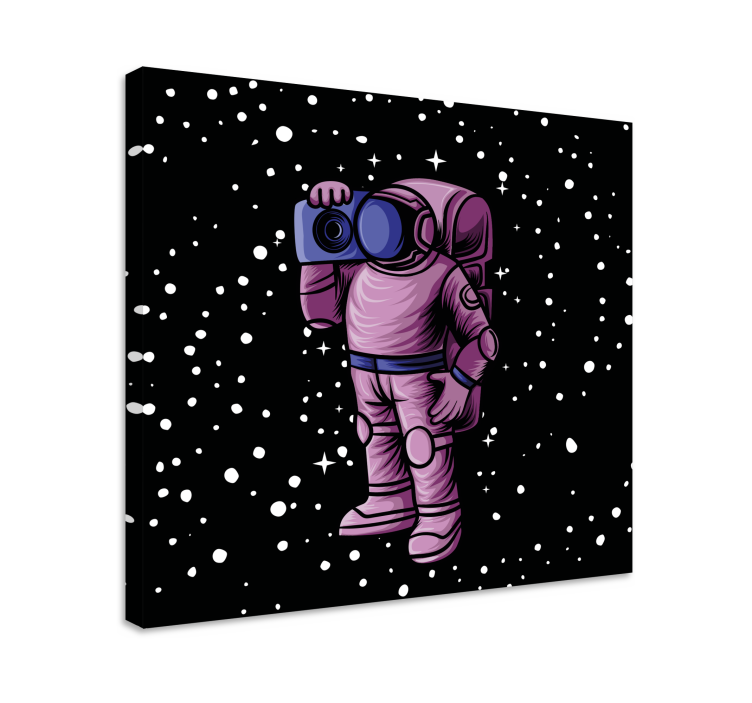 Astronaut die sterren vastlegt videogame canvas - TenStickers