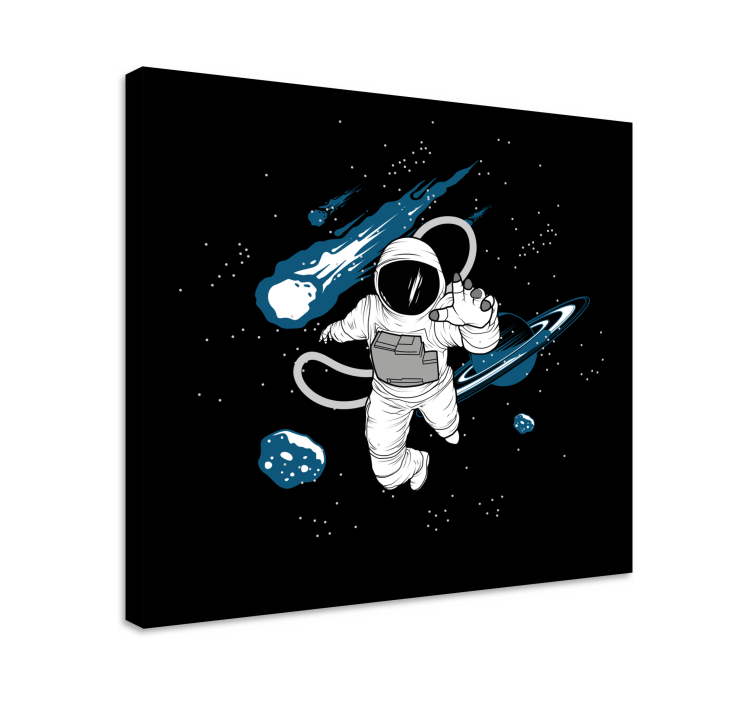 Videogame canvas astronaut in het universum - TenStickers