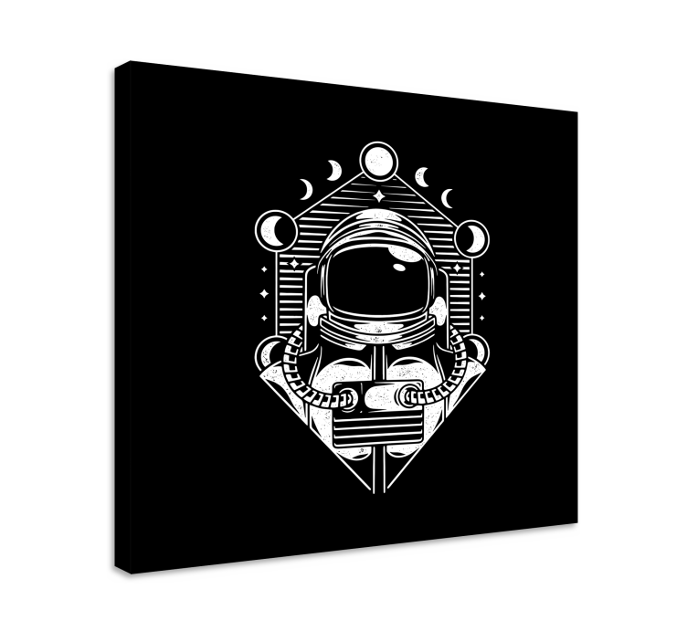 Videogame canvas astronauten maanfasen - TenStickers