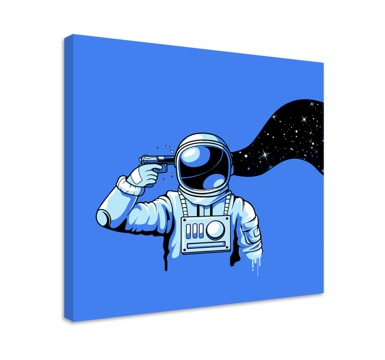 Astronaut schieten canvas - TenStickers