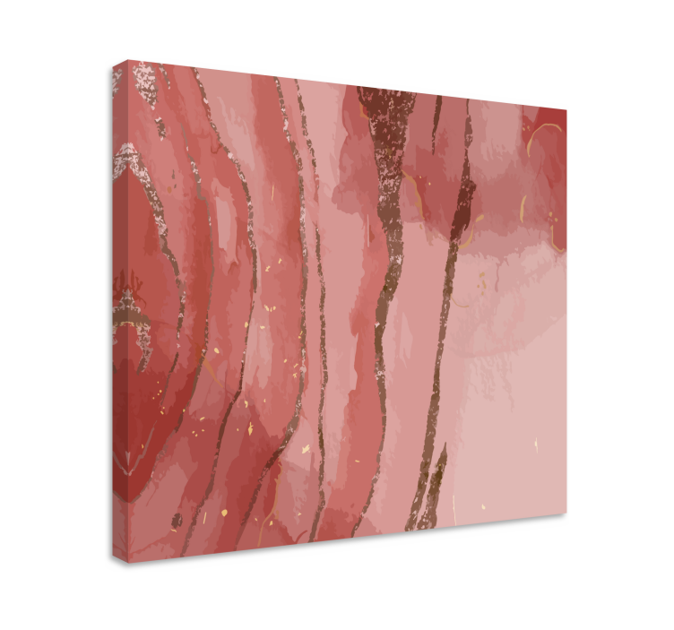 Vloeiende rozenpatronen Canvas schilderij abstract - TenStickers