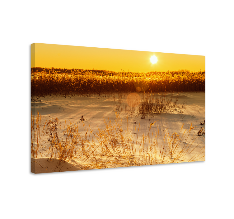 Canvas landschap gouden zonsopgang - TenStickers