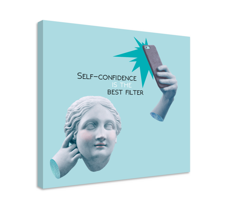 Canvas schilderij tekst zelfvertrouwen quote - TenStickers