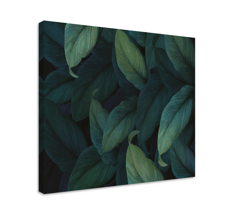 Canvas schilderij bloemen en planten lush groen bladeren - TenStickers