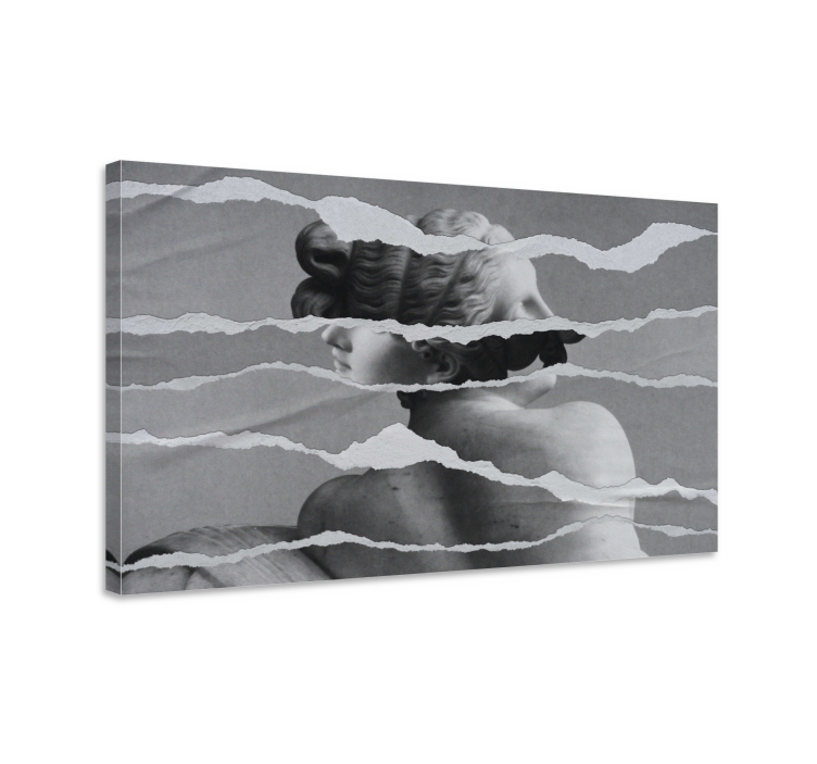 Canvas schilderij kunst gescheurde papieren sculptuur - TenStickers