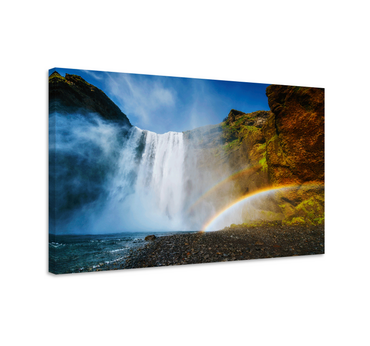 Canvas landschap majestueuze waterval scenery - TenStickers