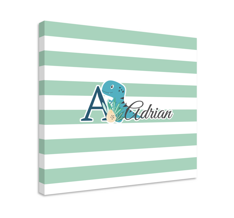 Canvas schilderij dinosaurus adrians speelse dino - TenStickers