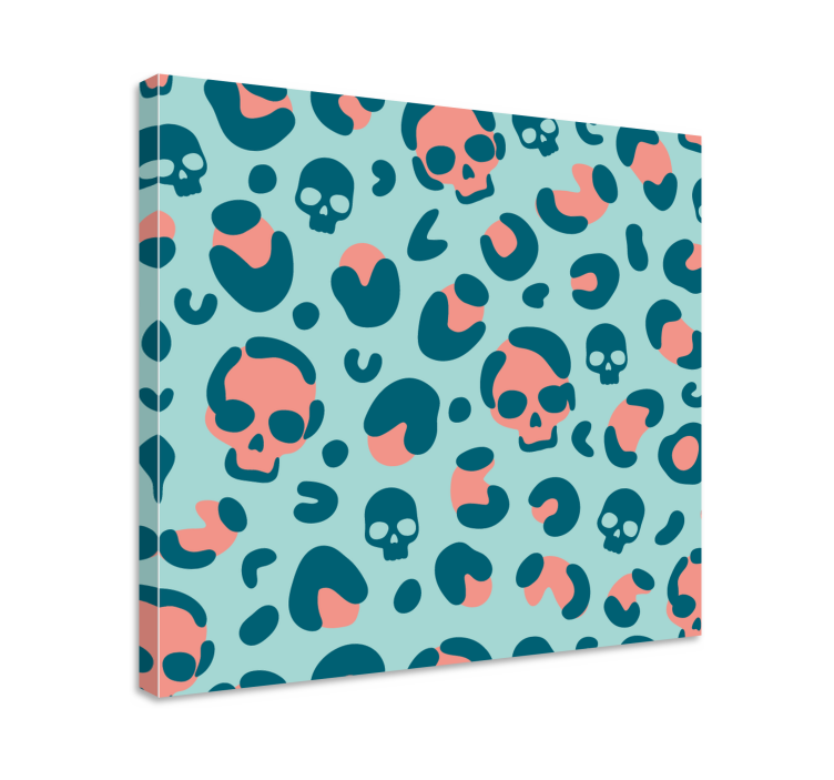 Canvas schilderij andere teksten skullpatroon ontwerp - TenStickers