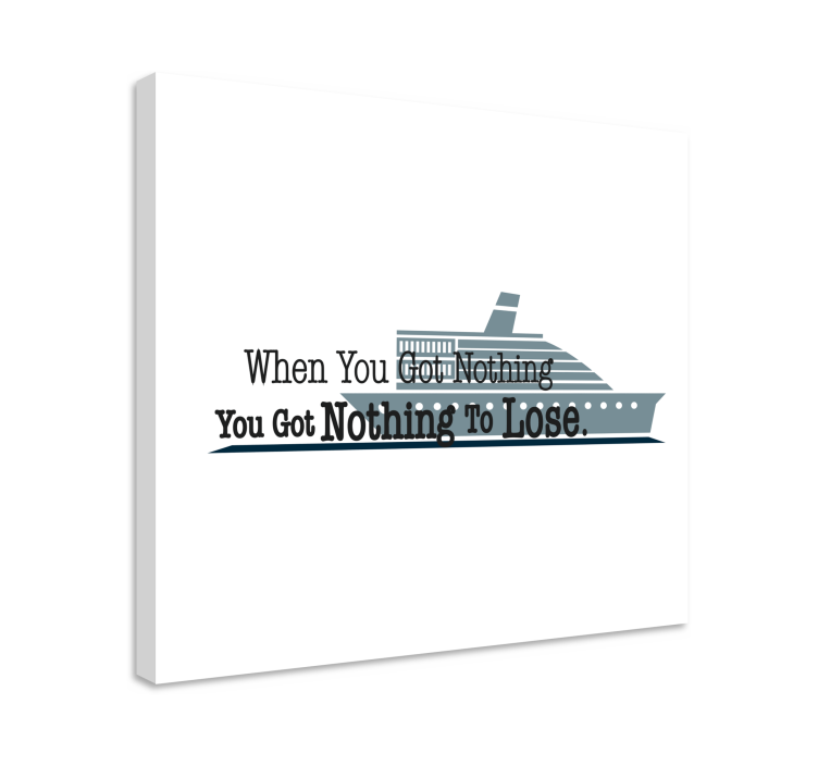 Canvas schilderij tekst inspirerende maritieme zegging - TenStickers