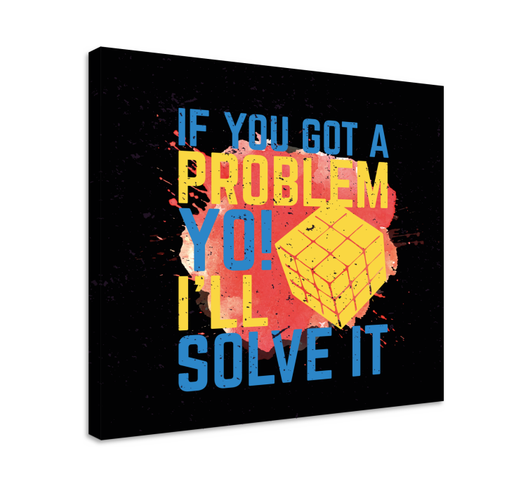 Canvas schilderij tekst rubik's cube citaat - TenStickers