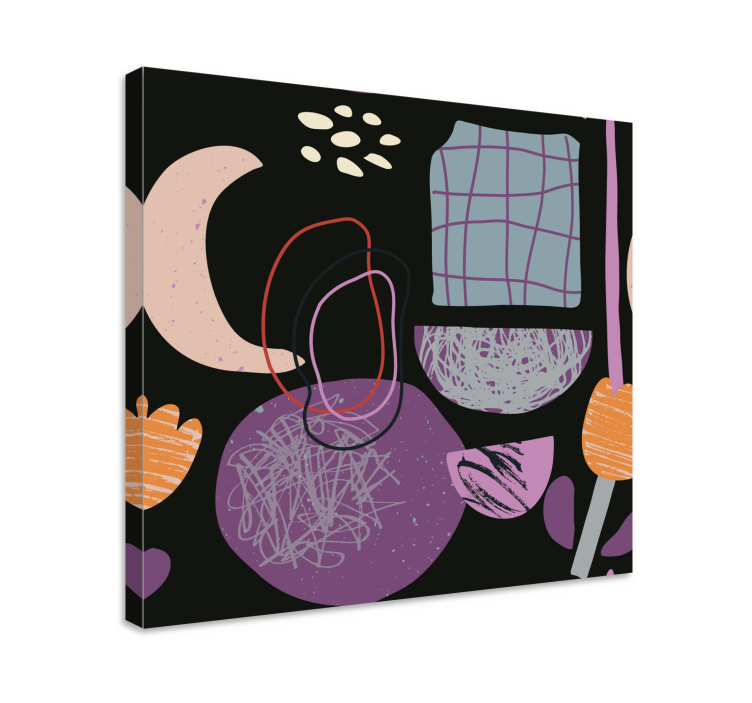 Ornament canvas schilder abstract botanische kenmerken - TenStickers