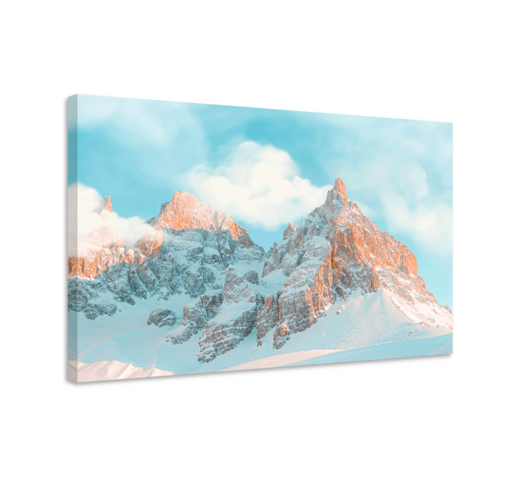 Canvas landschap majestueuze bergtoppen - TenStickers