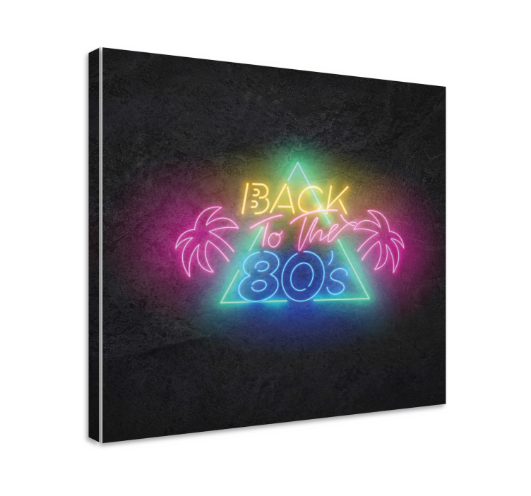 Neon retro zin Canvas schilderij tekst - TenStickers