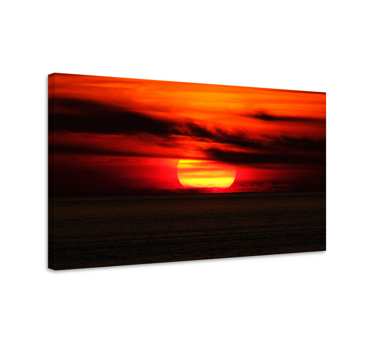 Canvas landschap prachtig uitzicht op de zonsondergang - TenStickers