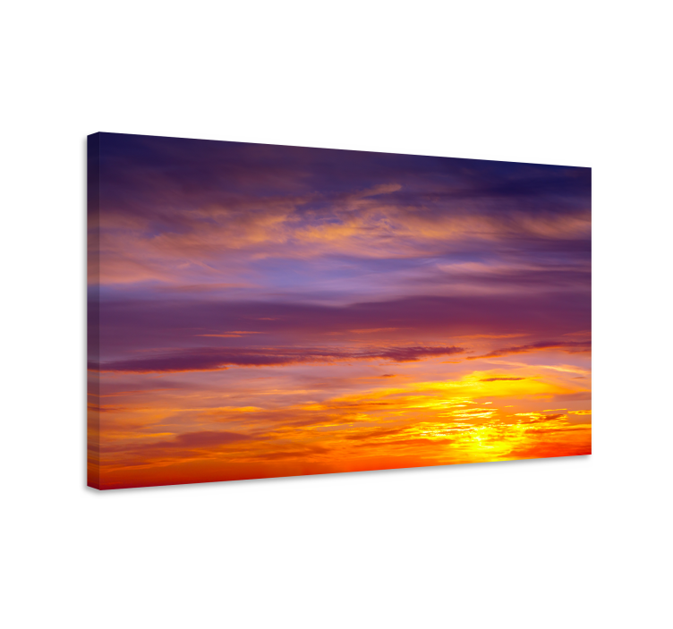 Canvas landschap majestueuze zonsondergang scène - TenStickers