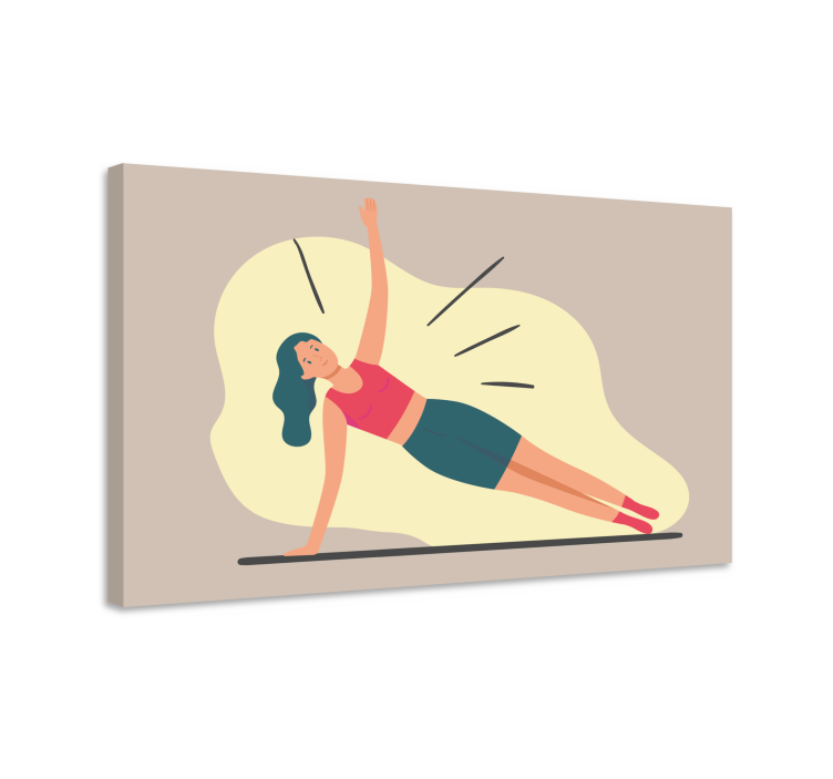 Canvas schilderij sport fitness pose - TenStickers