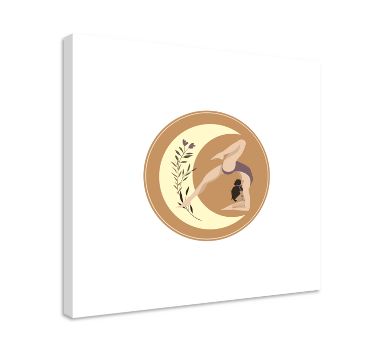 Canvas schilderij kinderen yoga pose sereniteit - TenStickers