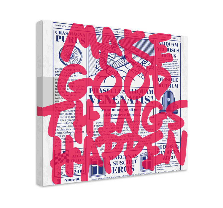 Canvas schilderij tekst maak goede dingen - TenStickers