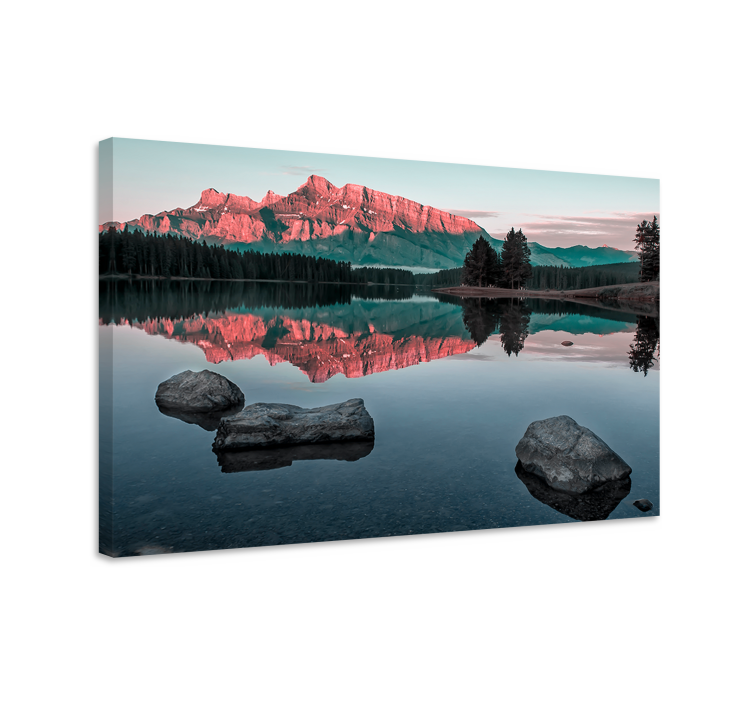 Canvas landschap serene bergreflecties - TenStickers