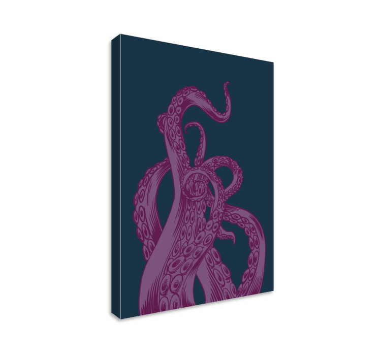 Canvas schilderij vis octopus tentakels design - TenStickers