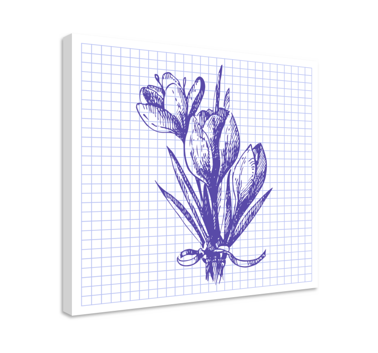 Levendig bloemstuk Canvas schilderij bloemen en planten - TenStickers