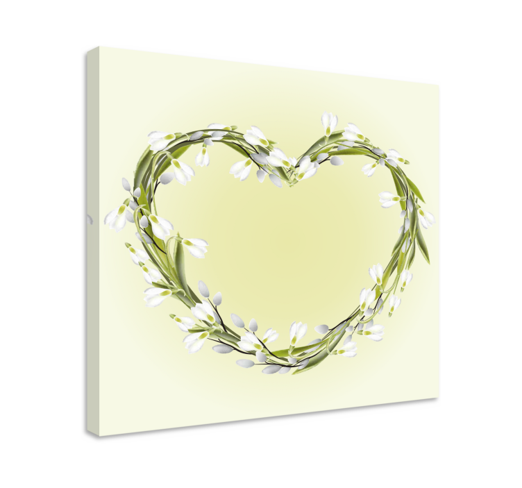 Canvas schilderij bloemen en planten heart of flowers - TenStickers