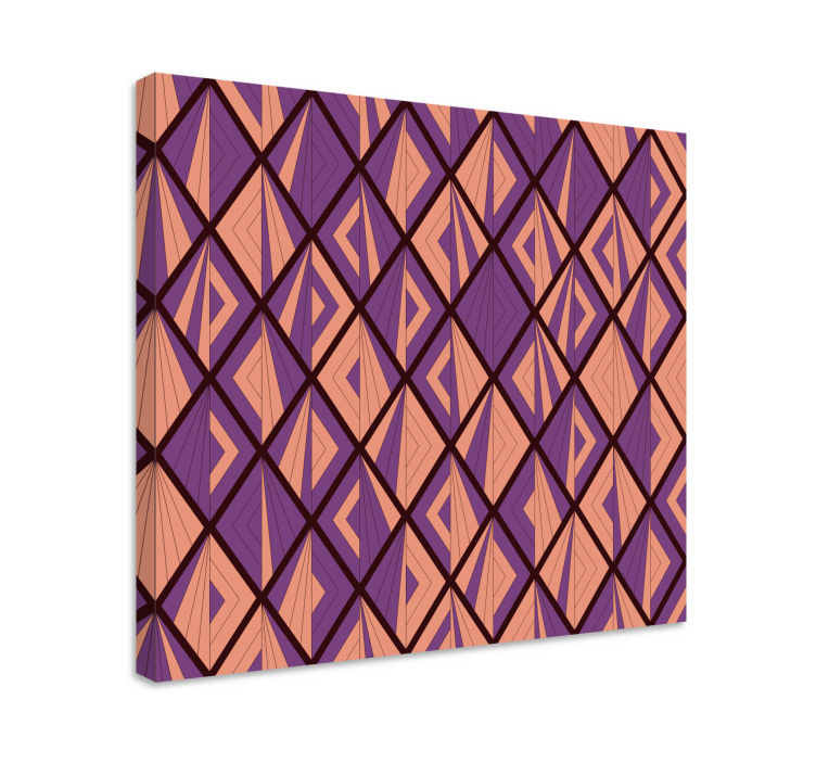 Geometrische canvas schilderij diamantmotief - TenStickers