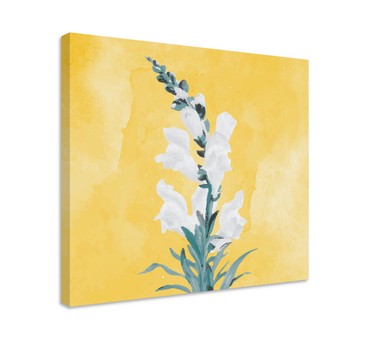 Canvas schilderij bloemen en planten subtiele witte bloesems - TenStickers