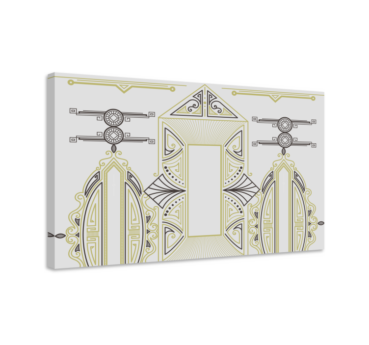 Geometrische vormen rangschikking Modern canvas schilderij - TenStickers