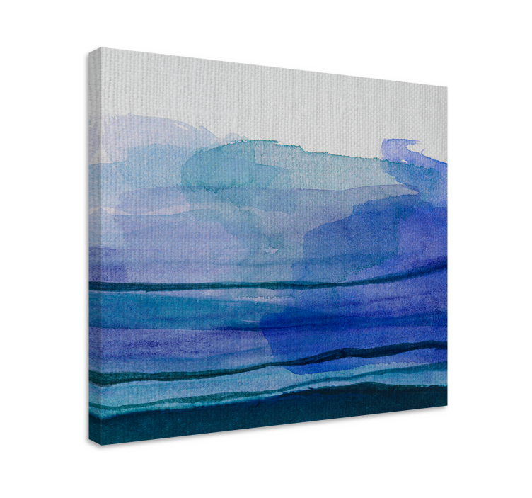 Canvas landschap blauwe waterlagen - TenStickers