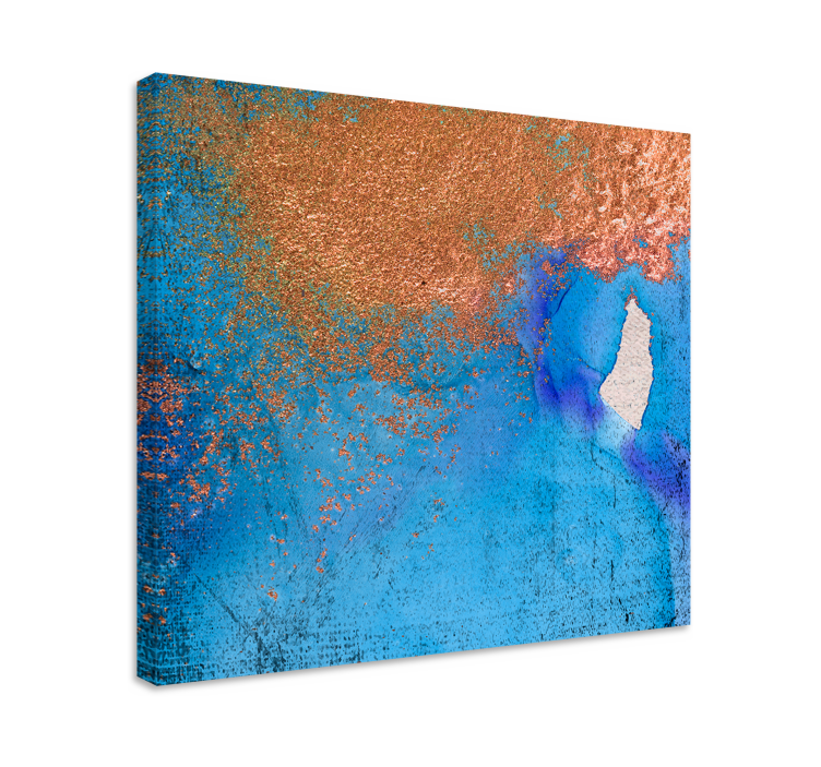Canvas schilderij abstract textuur blauw abstract - TenStickers