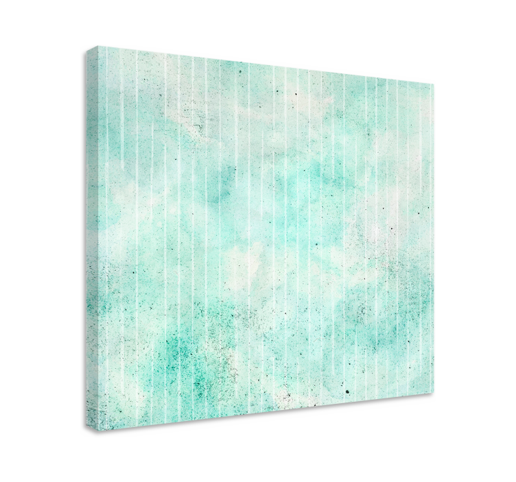Zachte aqua textuur Canvas schilderij abstract - TenStickers