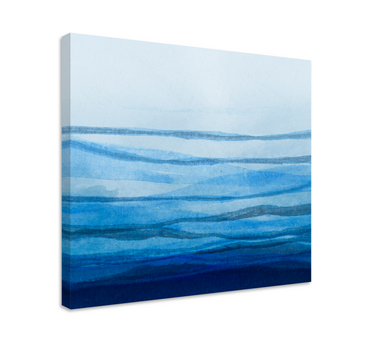 Ombre effect blauwe strepen - TenStickers
