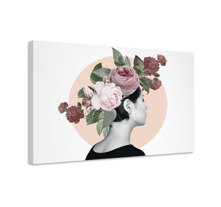Canvas schilderij bloemen en planten haarensemble - TenStickers