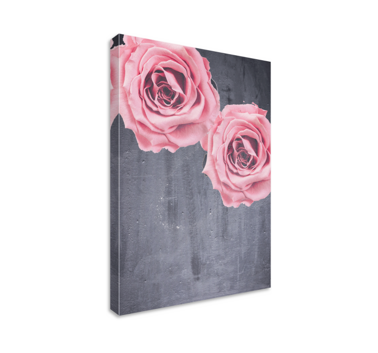 Canvas schilderij bloemen en planten blush rozen boeket - TenStickers