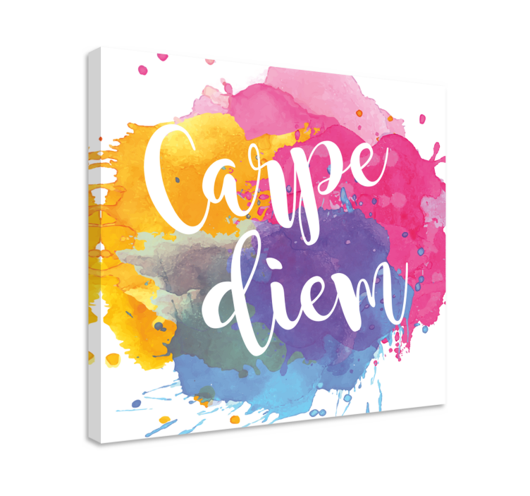 Canvas schilderij tekst carpe diem kunst - TenStickers
