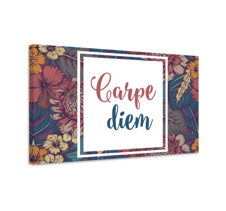 Canvas schilderij tekst carpe diem motief - TenStickers