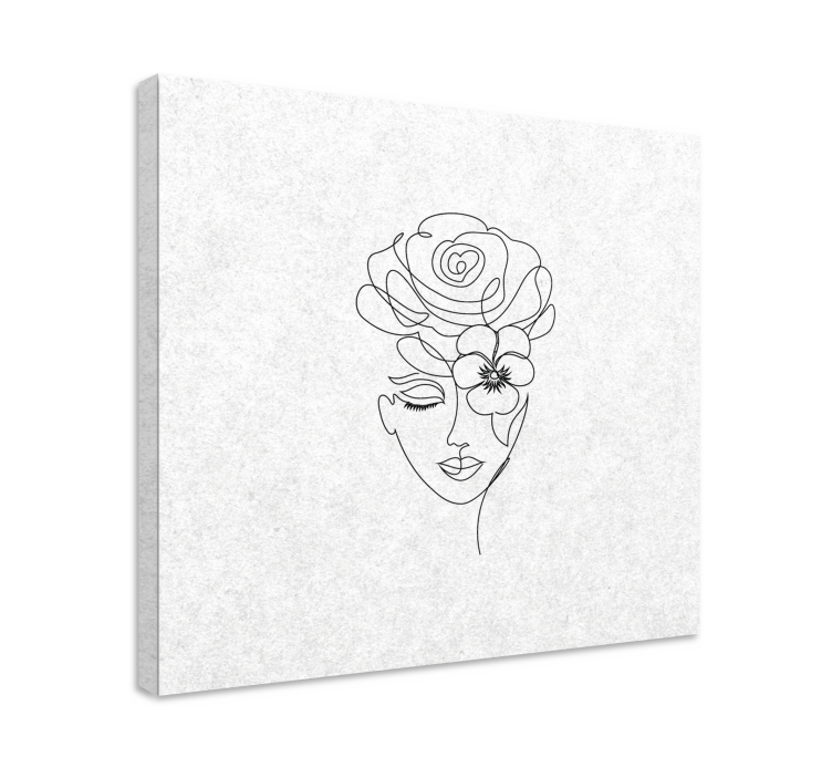 Canvas schilderij hal Minimalistische anonieme vrouw - TenStickers