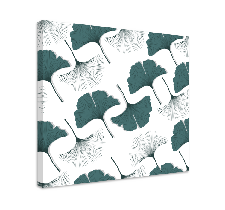 Canvas schilderij bloemen en planten gingko blad motieven - TenStickers