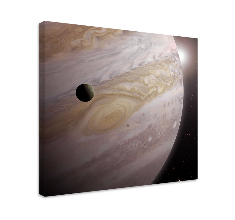 Canvas schilderij dinosaurus jupiter's kosmische dans - TenStickers