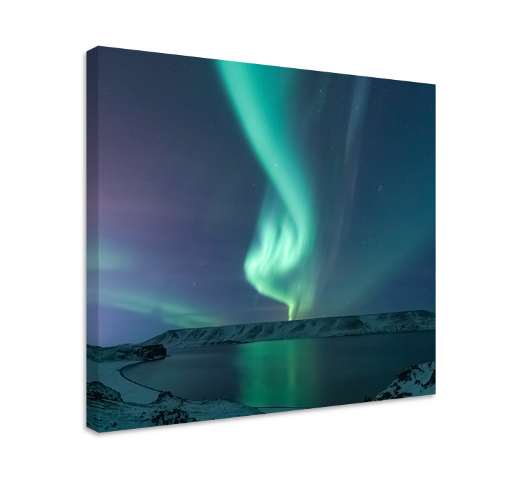 Canvas landschap aurora borealis weergave - TenStickers