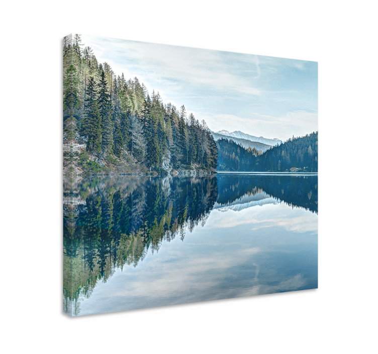 Canvas landschap vredige meer reflectie - TenStickers