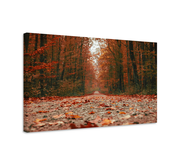 Canvas landschap herfstpad - TenStickers