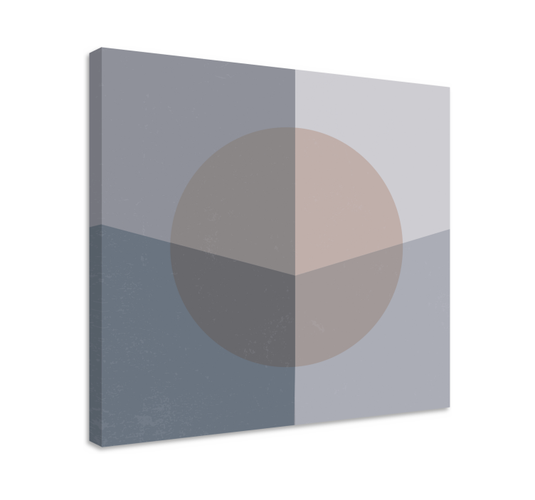 Geometrische canvas schilderij abstracte cirkel compositie - TenStickers