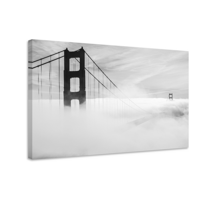 Canvas schilderij landen en steden golden gate verbinding - TenStickers