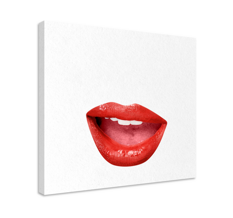 Canvas schilderij mensen en karakters lippenportret - TenStickers