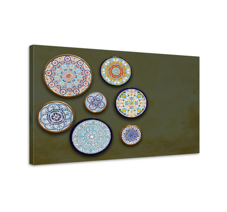Plaatmontage Ornament canvas schilder - TenStickers