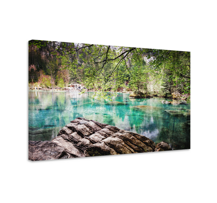 Canvas landschap stille meer reflectie - TenStickers